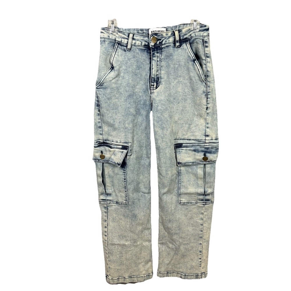 Disclosure Women's‎ Baggy Cargo Blue Jeans Size 5/27 Street wear Punk Skater Y2K